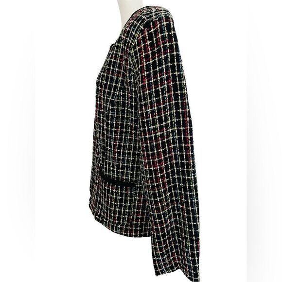 KORET zip front lined jacket with pockets, braid trim size 16. - Picture 6 of 9